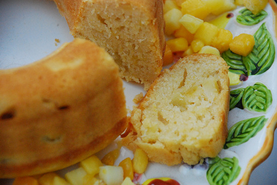 Mango Bundt Cake Sliced